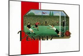 Penalty Brand Cigar Inner Box Label, Soccer-Lantern Press-Mounted Art Print