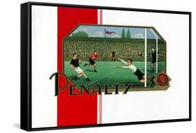 Penalty Brand Cigar Inner Box Label, Soccer-Lantern Press-Framed Stretched Canvas