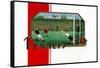 Penalty Brand Cigar Inner Box Label, Soccer-Lantern Press-Framed Stretched Canvas