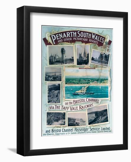 Penarth South Wales, on the Bristol Channel Via the Taff Vale Railway-null-Framed Art Print