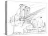 Pencil Cityscape Study I-Ethan Harper-Stretched Canvas