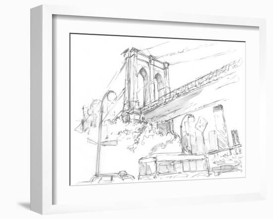 Pencil Cityscape Study I-Ethan Harper-Framed Art Print