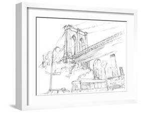 Pencil Cityscape Study I-Ethan Harper-Framed Art Print