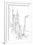 Pencil Cityscape Study III-Ethan Harper-Framed Art Print