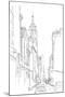 Pencil Cityscape Study III-Ethan Harper-Mounted Art Print