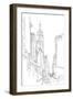 Pencil Cityscape Study III-Ethan Harper-Framed Art Print