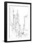 Pencil Cityscape Study III-Ethan Harper-Framed Art Print