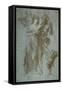 Pencil Drawing by Auguste Rodin, c1860-1906, (1906-7)-Auguste Rodin-Framed Stretched Canvas