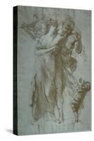 Pencil Drawing by Auguste Rodin, c1860-1906, (1906-7)-Auguste Rodin-Stretched Canvas