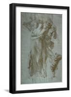 Pencil Drawing by Auguste Rodin, c1860-1906, (1906-7)-Auguste Rodin-Framed Premium Giclee Print