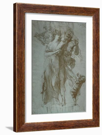 Pencil Drawing by Auguste Rodin, c1860-1906, (1906-7)-Auguste Rodin-Framed Giclee Print