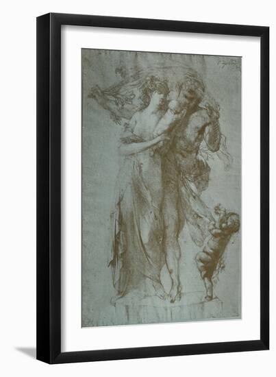 Pencil Drawing by Auguste Rodin, c1860-1906, (1906-7)-Auguste Rodin-Framed Giclee Print