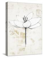 Pencil Floral I Gold-Avery Tillmon-Stretched Canvas