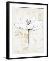 Pencil Floral I Gold-Avery Tillmon-Framed Art Print