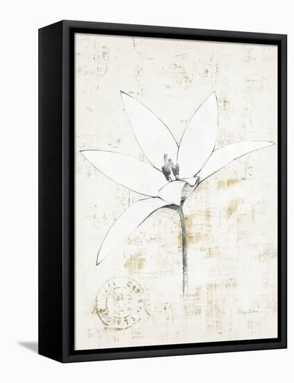 Pencil Floral XII Gold-Avery Tillmon-Framed Stretched Canvas