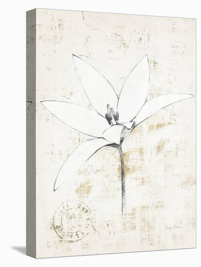 Pencil Floral XII Gold-Avery Tillmon-Stretched Canvas