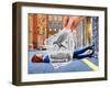 Pencil Vs Camera 57 - Crow and Girl-Ben Heine-Framed Giclee Print