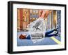 Pencil Vs Camera 57 - Crow and Girl-Ben Heine-Framed Giclee Print