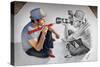 Pencil Vs Camera 73 - Photographer and Illustrator-Ben Heine-Stretched Canvas