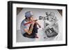 Pencil Vs Camera 73 - Photographer and Illustrator-Ben Heine-Framed Giclee Print