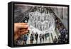 Pencil Vs Camera - Hong Kong Metro Station-Ben Heine-Framed Stretched Canvas