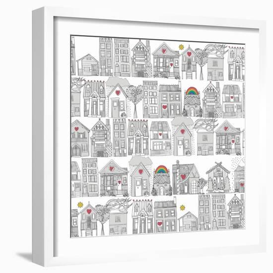 Pencil Weather Love-Sharon Turner-Framed Art Print