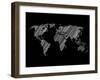 Pencile Scribble World Map 2-NaxArt-Framed Art Print