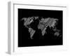 Pencile Scribble World Map 2-NaxArt-Framed Art Print