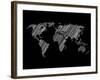 Pencile Scribble World Map 2-NaxArt-Framed Art Print