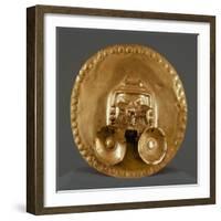 Pendant Breastplate in Gold Leaf, Artifact Originating from Calima-null-Framed Giclee Print