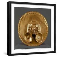 Pendant Breastplate in Gold Leaf, Artifact Originating from Calima-null-Framed Giclee Print