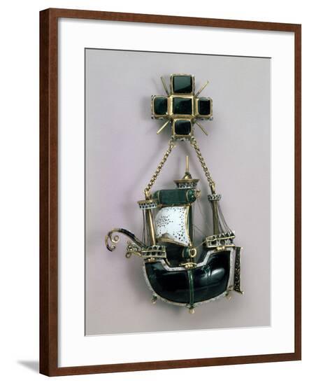 Pendant in Form of a Ship, Early16th Century--Framed Photographic Print