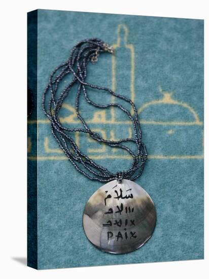 Pendant Inscribed with Peace in Arabic and French, Lyon, Rhone, France, Europe-Godong-Stretched Canvas