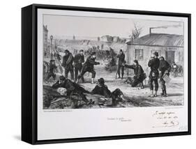 Pendant La Garde, Siege of Paris, Franco-Prussian War, November 1870-Auguste Bry-Framed Stretched Canvas