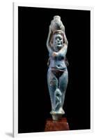 Pendant-Shaped Amulet of Naked Woman with Pot on Her Head and Monkey at Her Feet-null-Framed Giclee Print