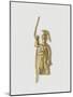 Pendentif (?) , amulette (?) , or. Figure estampée d'Athéna drapée , casquée et tenant une lance-null-Mounted Giclee Print