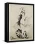 Pendentif : déesse nue montée sur un lion et encadrée de serpents, maîtrisant deux caprins-Jules Elie Delaunay-Framed Stretched Canvas