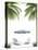 Pending Holidays - Isolated Palm Trees Umbrella and Plank Bed-Palto-Stretched Canvas