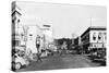 Pendleton, Oregon Main Street View Photograph - Pendleton, OR-Lantern Press-Stretched Canvas