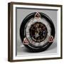 Pendulum Clock in Nephritis, Rock Crystal and Enamel, and Hands of Rosettes on Platinum, Cartier-null-Framed Giclee Print