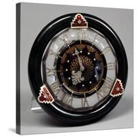 Pendulum Clock in Nephritis, Rock Crystal and Enamel, and Hands of Rosettes on Platinum, Cartier-null-Stretched Canvas