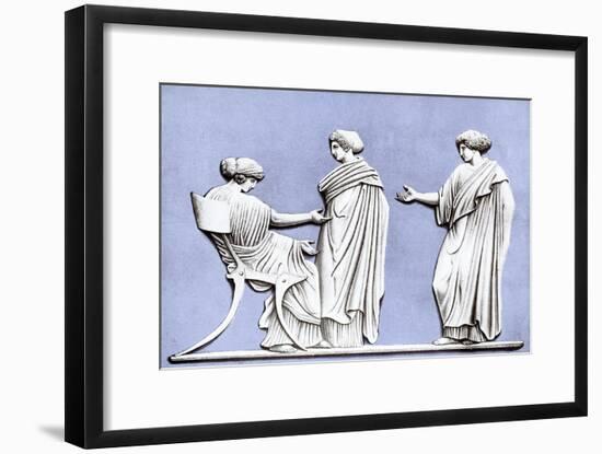 Penelope and Maidens, Wedgwood Plaque, 18th Century-John Flaxman-Framed Giclee Print