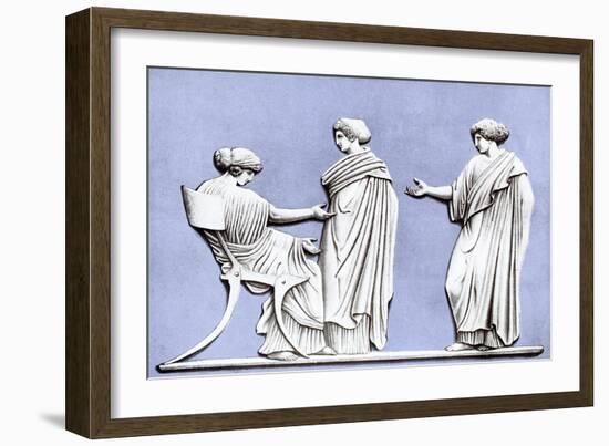 Penelope and Maidens, Wedgwood Plaque, 18th Century-John Flaxman-Framed Giclee Print