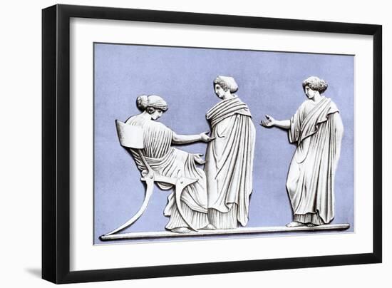 Penelope and Maidens, Wedgwood Plaque, 18th Century-John Flaxman-Framed Giclee Print