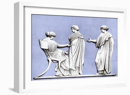 Penelope and Maidens, Wedgwood Plaque, 18th Century-John Flaxman-Framed Giclee Print