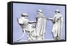 Penelope and Maidens, Wedgwood Plaque, 18th Century-John Flaxman-Framed Stretched Canvas