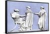 Penelope and Maidens, Wedgwood Plaque, 18th Century-John Flaxman-Framed Stretched Canvas