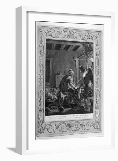 Penelope at Her Loom, 1733-Bernard Picart-Framed Giclee Print