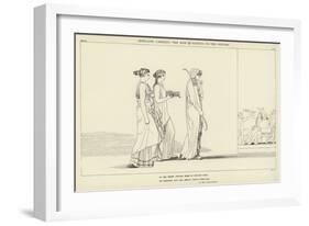 Penelope Carrying the Bow of Ulysses to the Suitors-John Flaxman-Framed Giclee Print