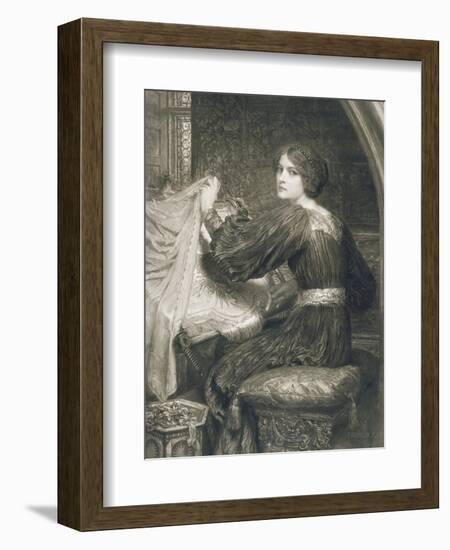 Penelope, Engraved by Norman Hirst (1862-C.1955) Pub. by Frost and Reed, 1903 (Mezzotint)-Frank Bernard Dicksee-Framed Giclee Print